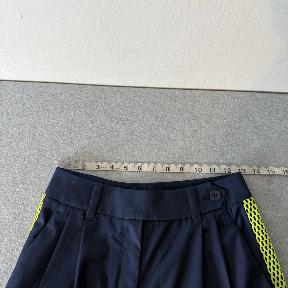New Wildfang The Empower Colorblock Wide Leg Trouser Pants Blue Green Women's 2 - Picture 10 of 13